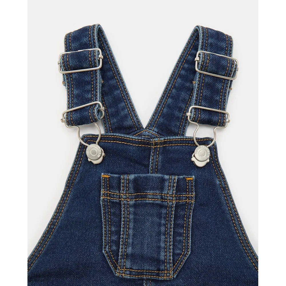 BLUKIDS FARMERKE NA TREGERE FADED DENIM 