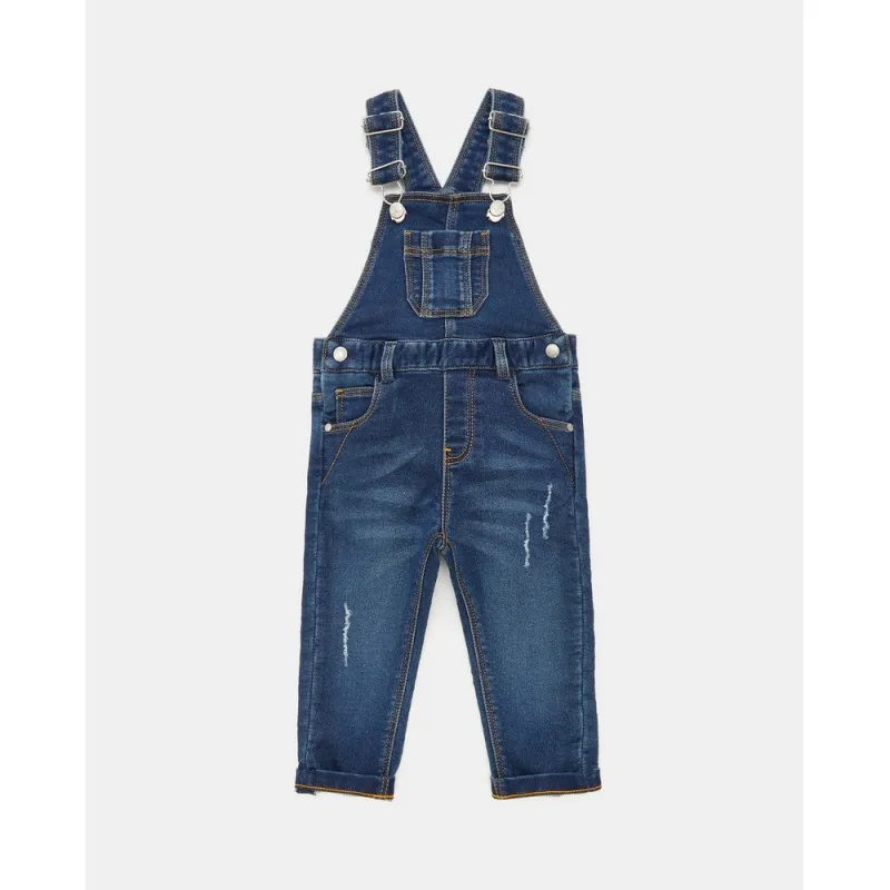 BLUKIDS FARMERKE NA TREGERE FADED DENIM 