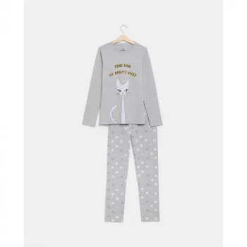 BLUKIDS PIDZAMA GREY MELANGE 