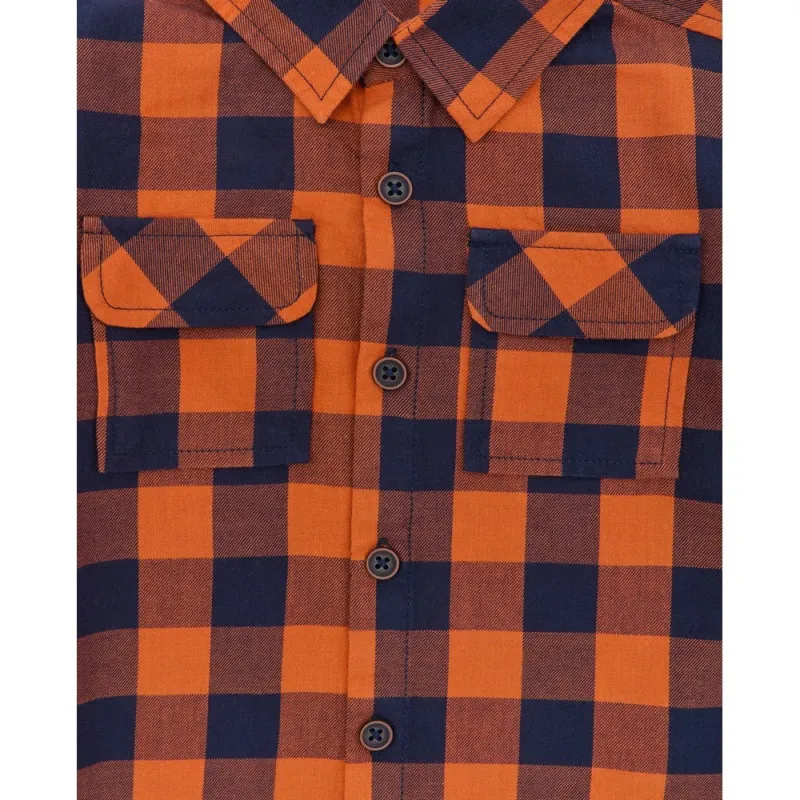 BLUKIDS KOSULJA DUG RUKAV BLUE/ORANGE CHECK 