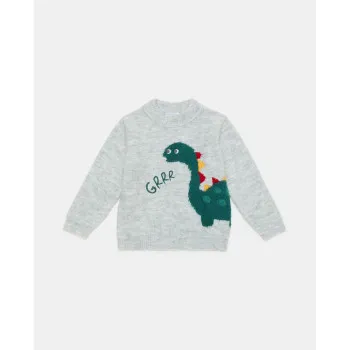 BLUKIDS DZEMPER ANIMALS LIGHT GREY MELANGE 