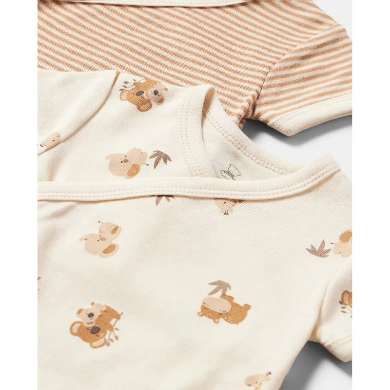 BLUKIDS BODI KRATAK RUKAV 2 KOM WHITECAP GRAY
