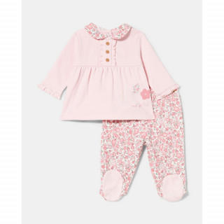 BLUKIDS SET MAJICA DUG RUKAV I HELANKE CHALK PINK