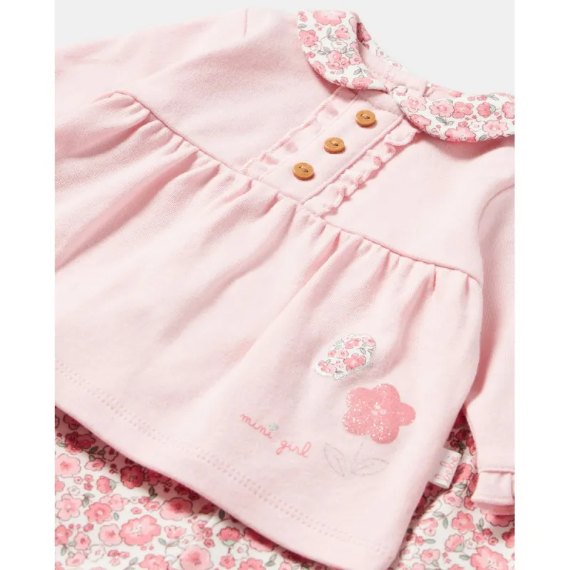 BLUKIDS SET MAJICA DUG RUKAV I HELANKE CHALK PINK