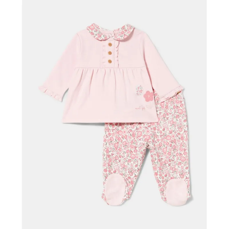 BLUKIDS SET MAJICA DUG RUKAV I HELANKE CHALK PINK