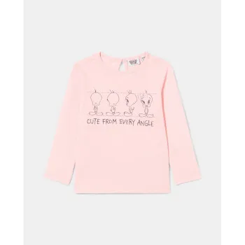 BLUKIDS MAJICA DUG RUKAV CRYSTAL ROSE 