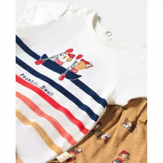 BLUKIDS SET MAJICA DUG RUKAV I HELANKE BRIGHT WHITE