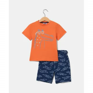 BLUKIDS MAJICA KRATAK RUKAV I SORTS DUSTY ORANGE