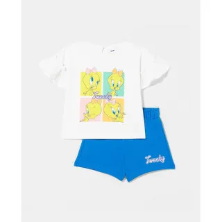 BLUKIDS MAJICA KRATAK RUKAV I SORTS BRIGHT WHITE