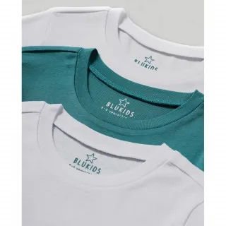 BLUKIDS MAJICA DUG RUKAV WHITE/GREEN3 KOM