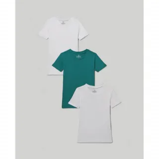 BLUKIDS MAJICA DUG RUKAV WHITE/GREEN3 KOM