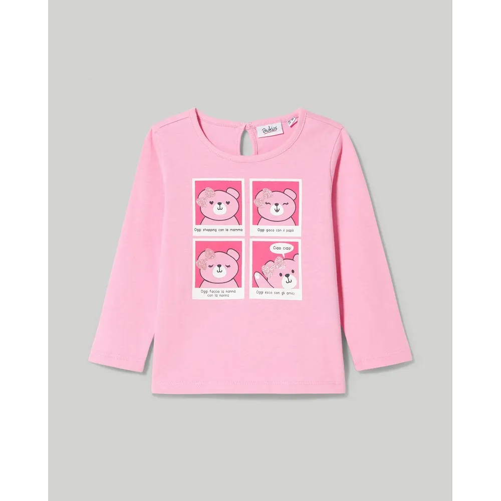BLUKIDS MAJICA DUG RUKAV PRISM PINK 