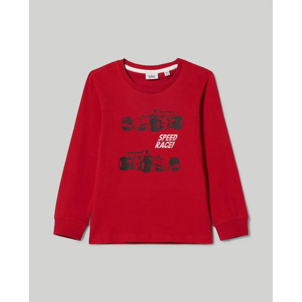BLUKIDS MAJICA DUG RUKAV RIBBON RED