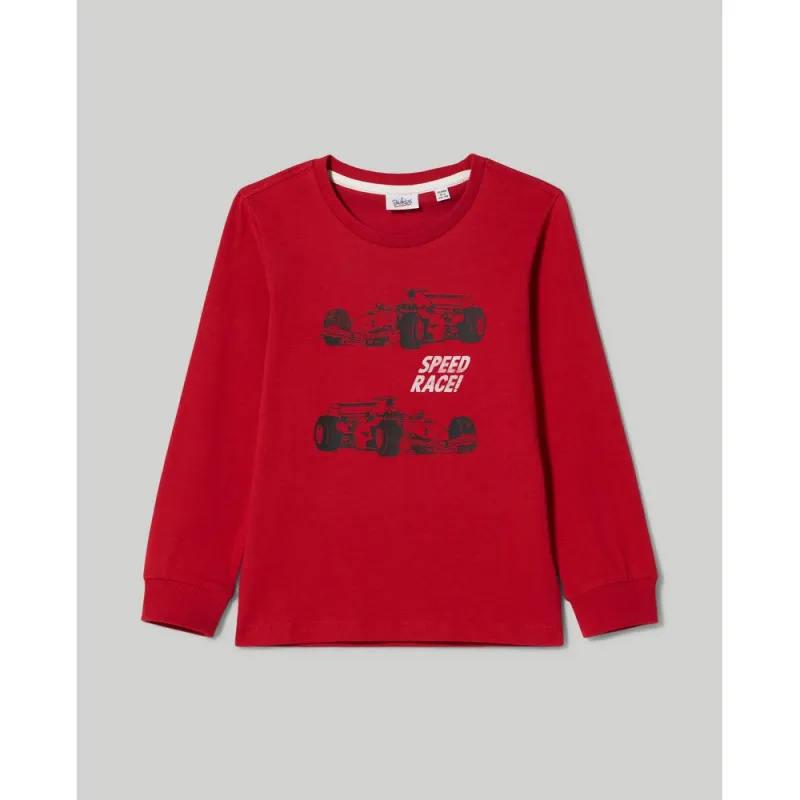 BLUKIDS MAJICA DUG RUKAV RIBBON RED