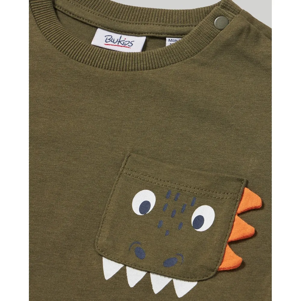 BLUKIDS MAJICA DUG RUKAV IVY GREEN