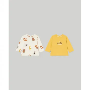 BLUKIDS MAJICA DUG RUKAV YOLK YELLOW2 KOM 
