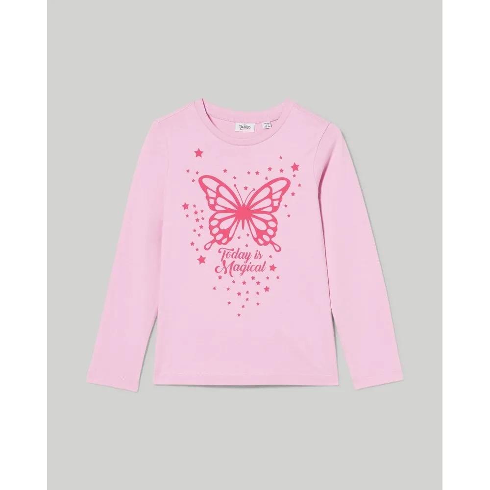 BLUKIDS MAJICA DUG RUKAV PINK LAVENDER 