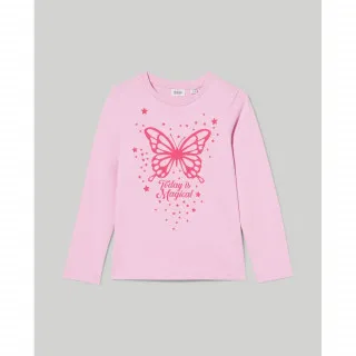 BLUKIDS MAJICA DUG RUKAV PINK LAVENDER 