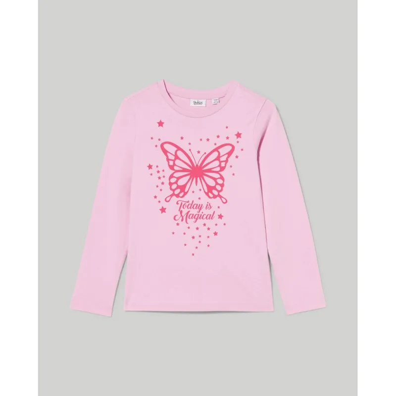 BLUKIDS MAJICA DUG RUKAV PINK LAVENDER 