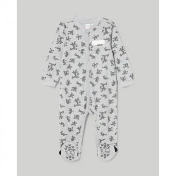 BLUKIDS ZEKA PIDZAMA LIGHT GREY MELANGE 