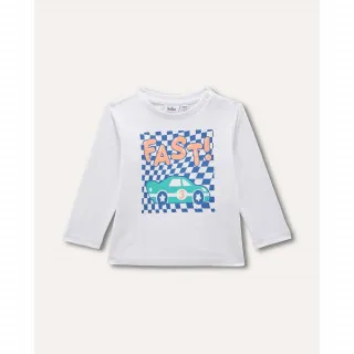 BLUKIDS MAJICA DUG RUKAV WHITE/BLUE