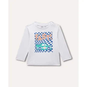 BLUKIDS MAJICA DUG RUKAV WHITE/BLUE 