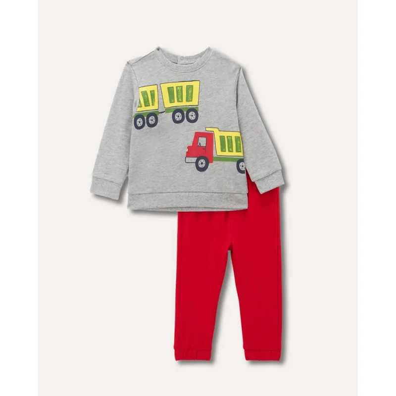 BLUKIDS TRENERKA KOMPLET MEDIUM GREY MELANGE