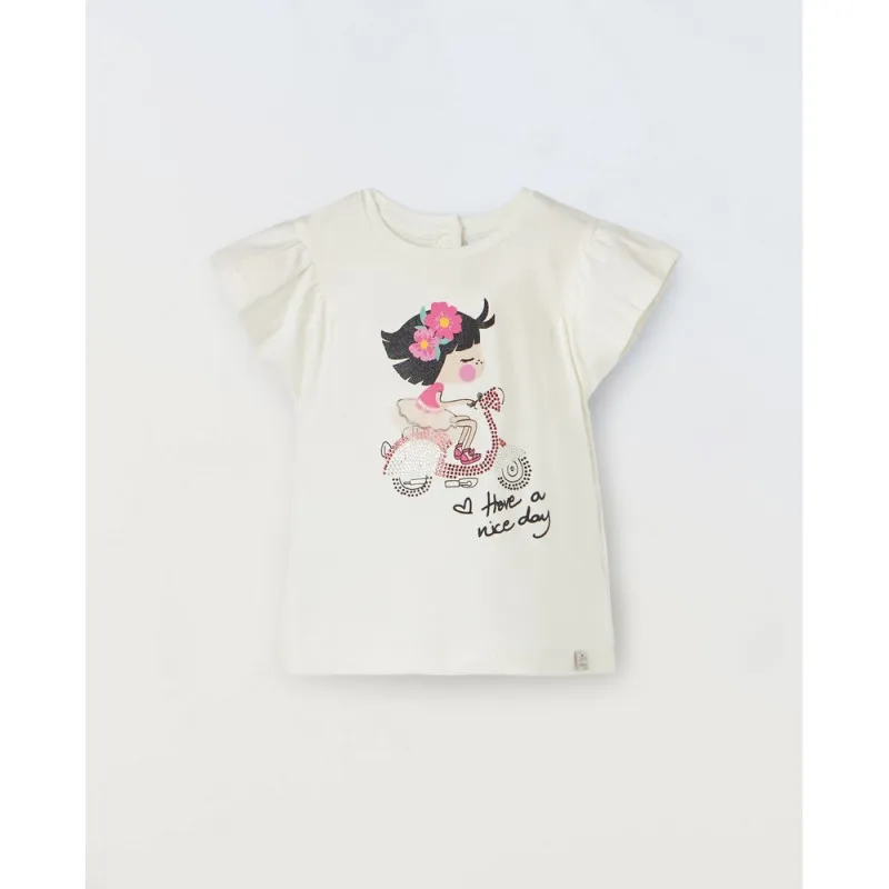 BLUKIDS MAJICA KRATAK RUKAV OFF WHITE
