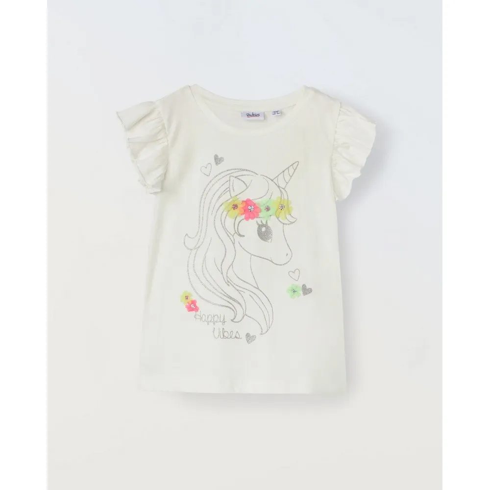 BLUKIDS MAJICA KRATAK RUKAV OFF WHITE
