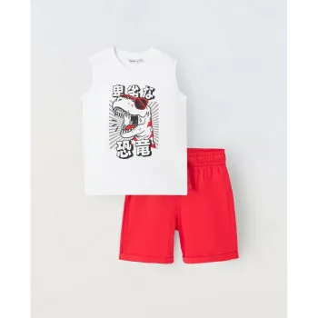 BLUKIDS TRENERKA KOMPLET WHITE/RED 