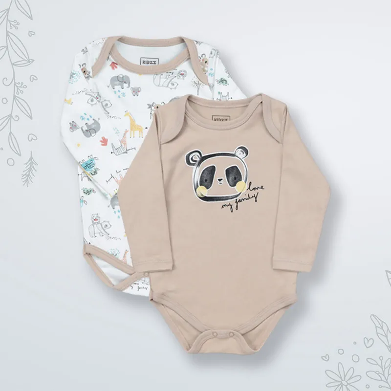 KIDZZ BODI DUG RUKAV CREAM 2KOM 