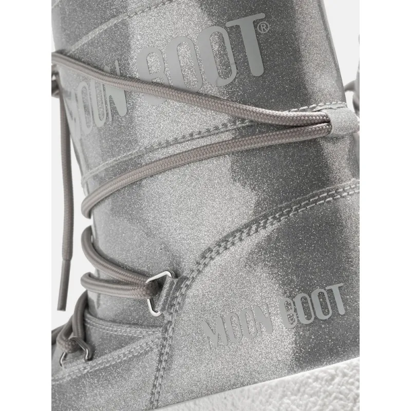 MOONBOOT JTRACK TUBE GLITTER SILVER SILVER 