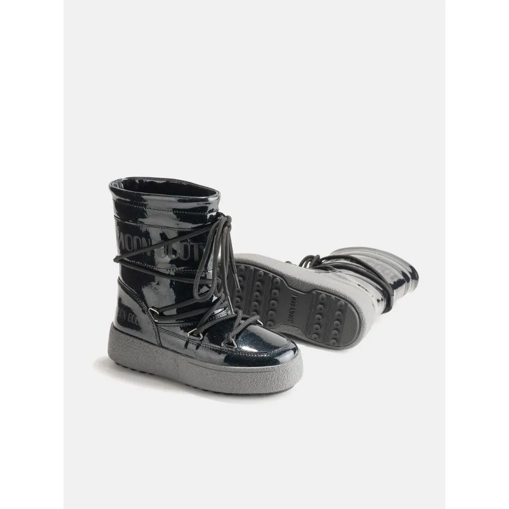MOONBOOT JTRACK TUBE GLITTER BLACK BLACK 