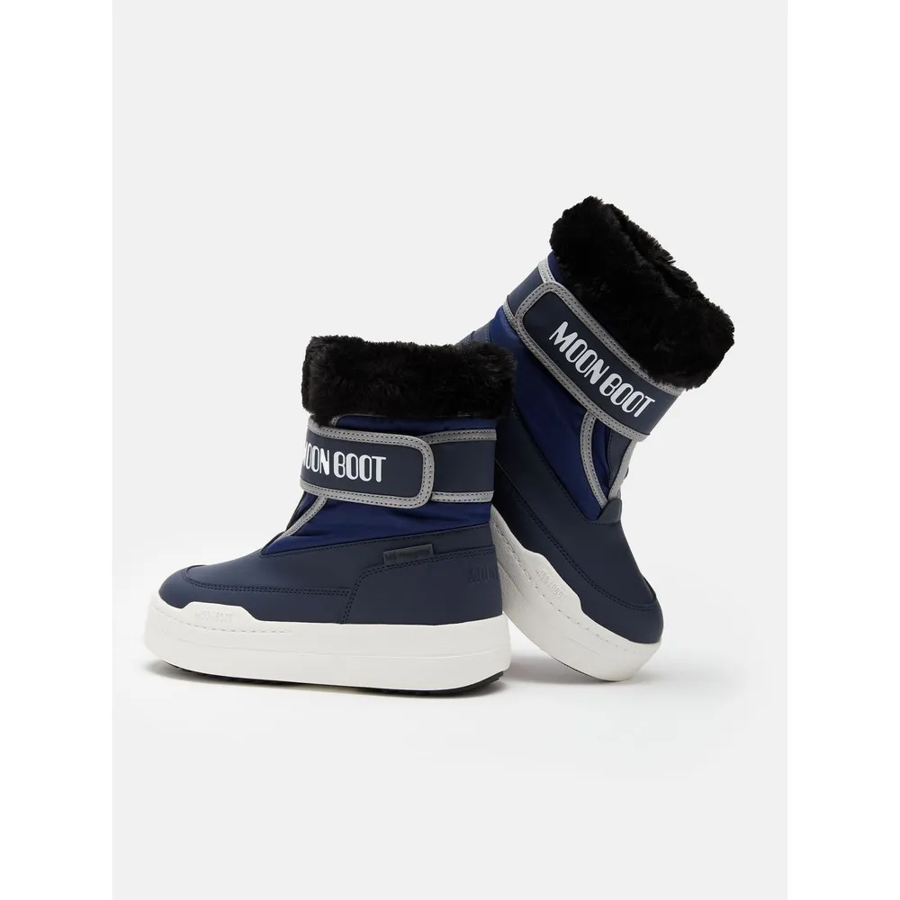 MOON BOOT CIZME JR PARK STRAP BLUE 