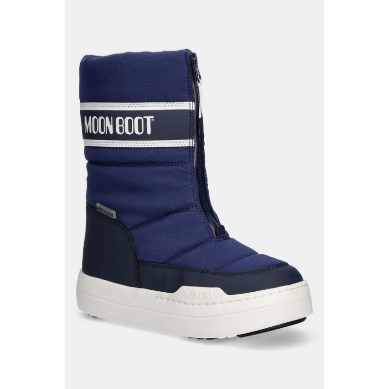 MOON BOOT JR PARK ZIP HIGH BLUE NAVY 