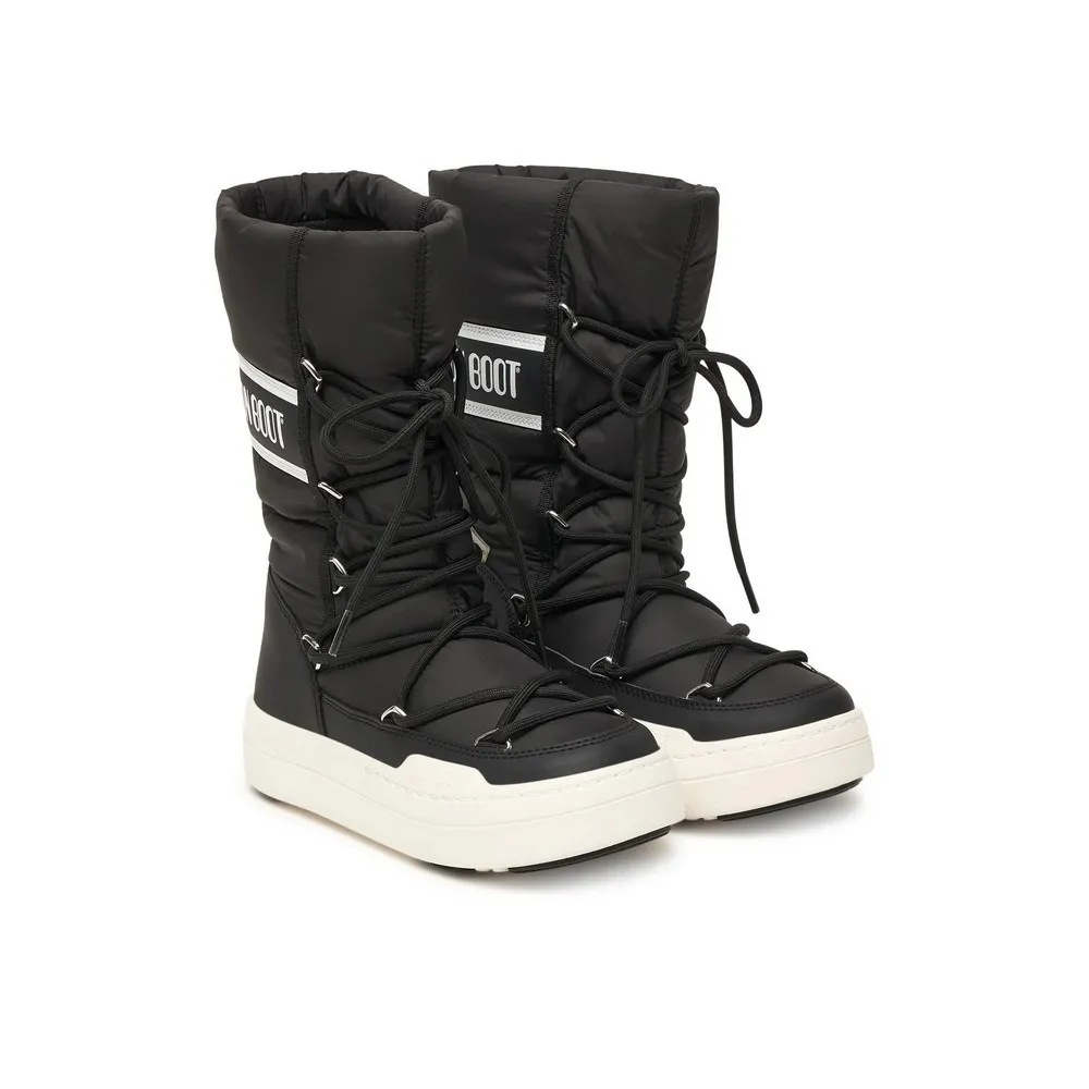 MOON BOOT JR PARK TUBE LACE WP BLACK 