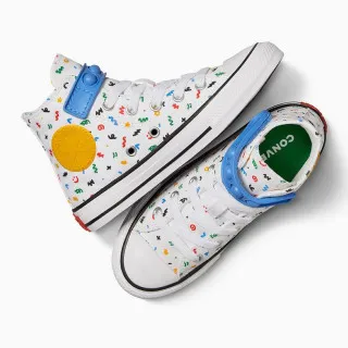 CONVERSE PATIKE CHUCK TAYLOR ALL STAR EASY ON DOODLES - WHITE/BLUE SLUSHY/WHITE 