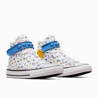 CONVERSE PATIKE CHUCK TAYLOR ALL STAR EASY ON DOODLES - WHITE/BLUE SLUSHY/WHITE 