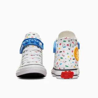 CONVERSE PATIKE CHUCK TAYLOR ALL STAR EASY ON DOODLES - WHITE/BLUE SLUSHY/WHITE 