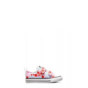 CONVERSE PATIKE CHUCK TAYLOR ALL STAR EASY ON FLORAL - WHITE/TRUE SKY/OOPS PINK 