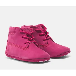 TIMBERLAND CIPELE CRIB BOOTIE WITH HAT DARK PINK NUBUCK