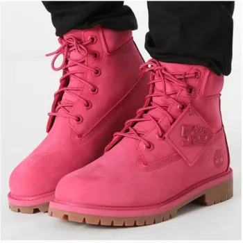 TIMBERLAND CIZME 6 IN PREMIUM WP BOOT DARK PINK NUBUCK 