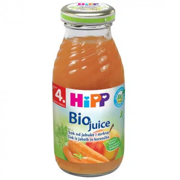 HIPP BIO SOK OD JABUKE I SARGAREPE 200ML 4M 