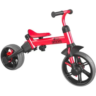 YVOLUTION YVELO FLIPPA 4u1 TRICIKL - BICIKL CRVENO CRNI