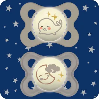 MAM VARALICA NIGHT SILIKON 2-6M 2/1