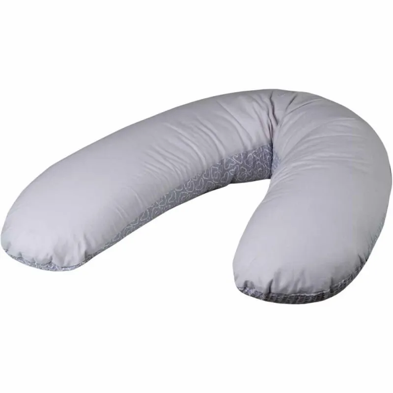 BUBABA JASTUK ZA TRUDNICE I DOJILJE SRCA SIVI 170X35CM