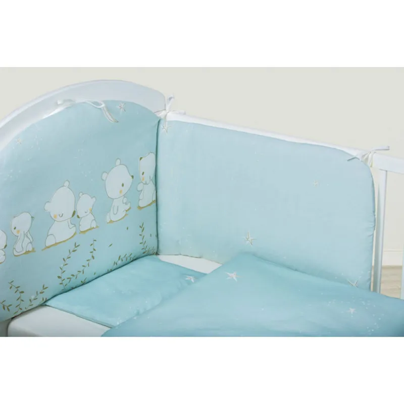 BUBABA POSTELJINA 6 DELOVA PLAVA TEDDY DREAM