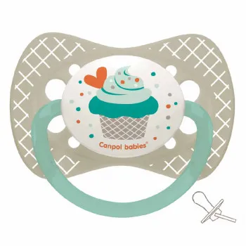 CANPOL VARALICA SILIKON SYMMERTRICAL 0-6M CUPCAKE- GREY 