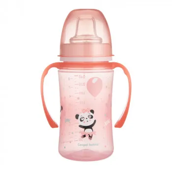 CANPOL BABY SOLJA 35/208 EASY START - COLORFUL ANIMALS 240ML - ROZE 