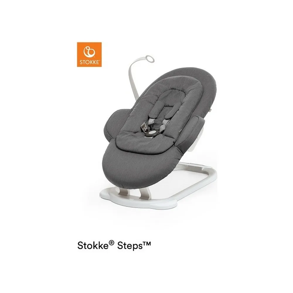 STOKKE LEZALJKA STEPS BOUNCER WHITE DEEP GREY 